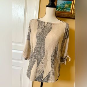 NIC + And ZOE Neiman Marcus knot sleeve sweater WOMENS size petite Medium PM